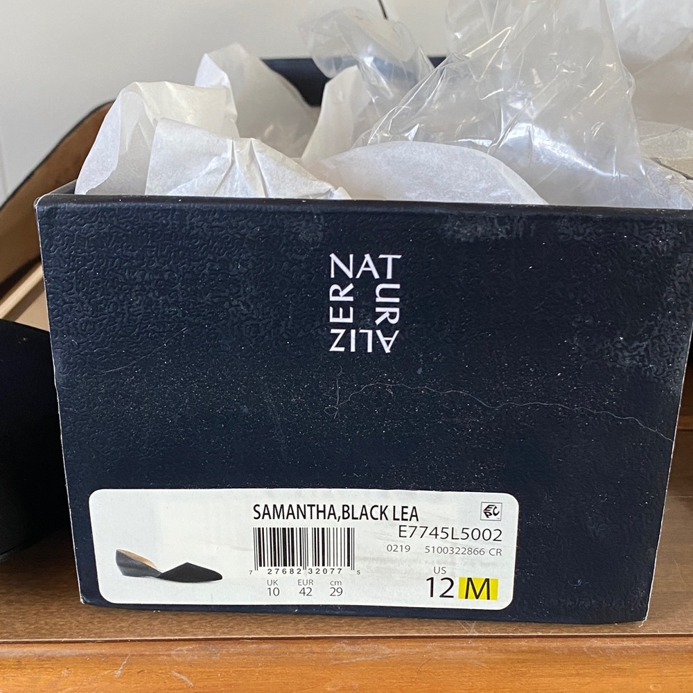 Naturalizer Elegant Black Flats Samantha NIB size 12 - Picture 3 of 5